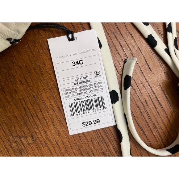 NWT Shade & Shore Bikini Top 34C - Picture 2 of 5